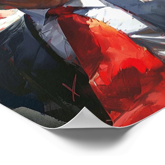 Donald Trump 2024 Heroïsche olieverfschilderij sti Poster (Hoek)