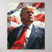 Donald Trump 2024 Heroïsche olieverfschilderij sti Poster (Voorkant)