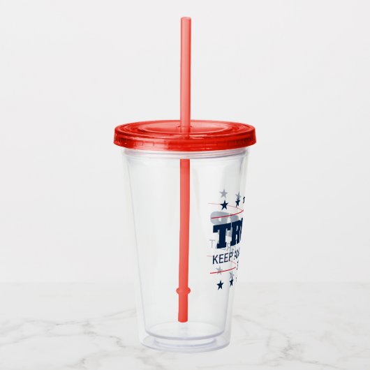 Donald Trump 2024: "Hou Amerika geweldig" Acryl Drinkbeker (Rechts)