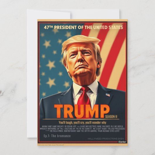 Donald Trump 2024 Ironisch leuke serie cover Feestdagenkaart (Voorkant)