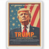 Donald Trump 2024 Ironisch leuke serie cover Sticker (Voorkant)