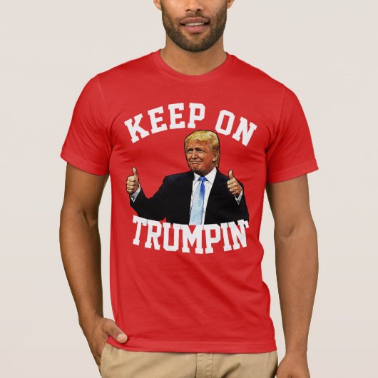 DONALD TRUMP 2024 KEEP ON TRUMPIN' T-SHIRT (Voorkant)