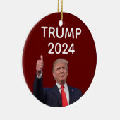 Donald Trump 2024 Keramisch Ornament (Rechts)