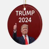 Donald Trump 2024 Keramisch Ornament (Links)