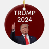 Donald Trump 2024 Keramisch Ornament (Achterkant)