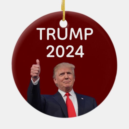 Donald Trump 2024 Keramisch Ornament (Achterkant)