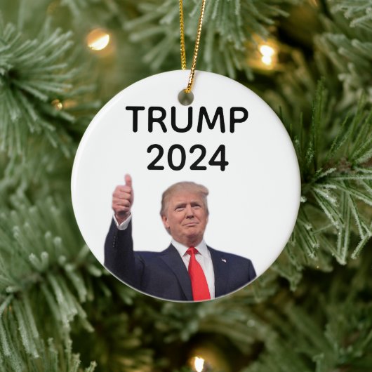 Donald Trump 2024 Keramisch Ornament (Boom)