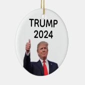 Donald Trump 2024 Keramisch Ornament (Rechts)