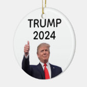 Donald Trump 2024 Keramisch Ornament (Links)