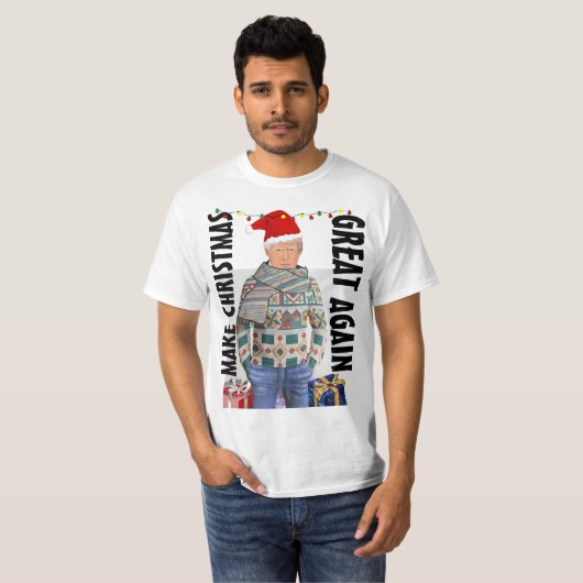 DONALD TRUMP 2024 KERST T-SHIRTS TRUMP (Voorkant volledig)