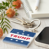 Donald Trump 2024 Klassieke ster Sleutelhanger (Voorkant Rechts)