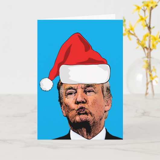 DONALD TRUMP 2024 KUS KERST KAART (Gele Bloem)