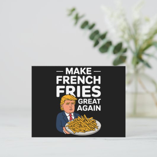Donald Trump 2024 Maak Franse Frites Weer Groot Briefkaart (Staand voorkant)