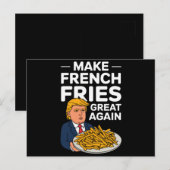 Donald Trump 2024 Maak Franse Frites Weer Groot Briefkaart (Voorkant / Achterkant)