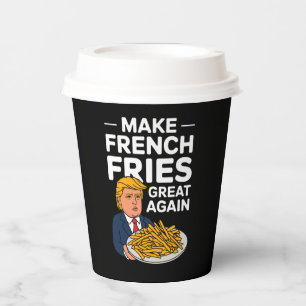 Donald Trump 2024 Maak Franse Frites Weer Groot Papieren Bekers