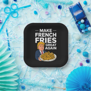 Donald Trump 2024 Maak Franse Frites Weer Groot Papieren Bordje