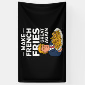 Donald Trump 2024 Maak Franse Frites Weer Groot Spandoek (Verticaal)