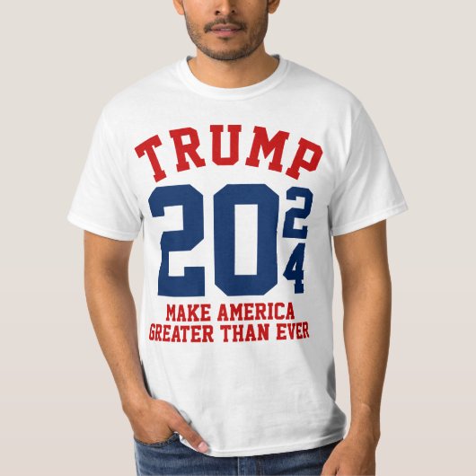 Donald Trump 2024 maakt Amerika groter dan ooit T-shirt (Voorkant)