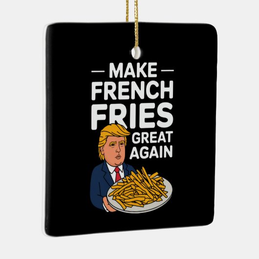 Donald Trump 2024 maakt Franse Fry weer geweldig Keramisch Ornament (Rechts)
