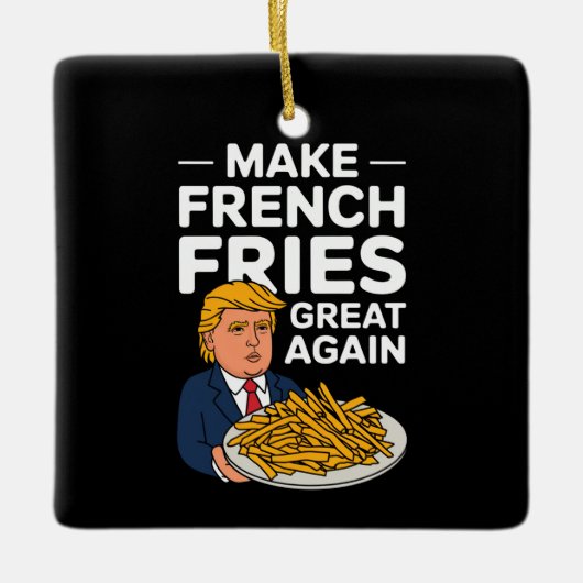 Donald Trump 2024 maakt Franse Fry weer geweldig Keramisch Ornament (Voorkant)