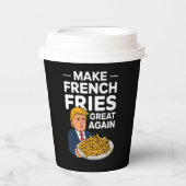 Donald Trump 2024 maakt Franse Fry weer geweldig Papieren Bekers (Voorkant)