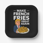 Donald Trump 2024 maakt Franse Fry weer geweldig Papieren Bordje (Voorkant)