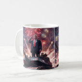 Donald Trump 2024 Militaire Held Pro-Trump Grappig Koffiemok (Voorkant links)