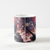 Donald Trump 2024 Militaire Held Pro-Trump Grappig Koffiemok (Center)