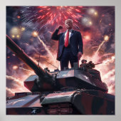 Donald Trump 2024 Militaire Held Pro-Trump Grappig Poster (Voorkant)
