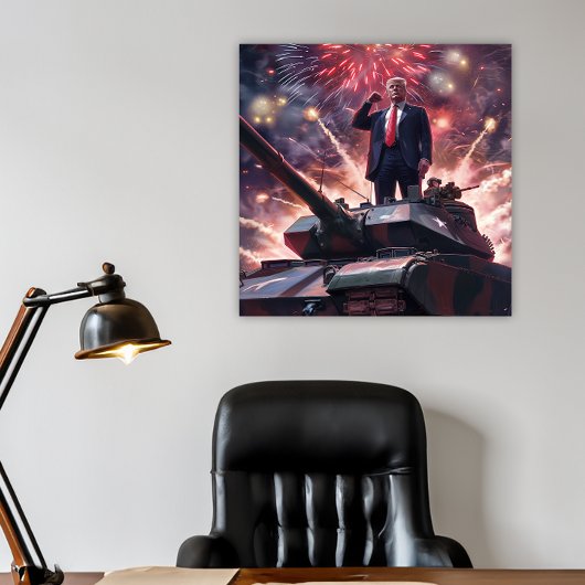 Donald Trump 2024 Militaire Held Pro-Trump Grappig Poster