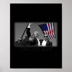 Donald Trump 2024 mislukte poging Amerikaans patri Poster