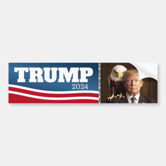 Donald Trump 2024 - Modern en Eagle Bumpersticker (Voorkant)
