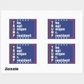 Donald Trump 2024 Mr. President Rechthoekige Sticker (Vel)