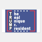 Donald Trump 2024 Mr. President Rechthoekige Sticker (Voorkant)