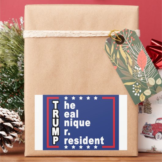 Donald Trump 2024 Mr. President Rechthoekige Sticker (Feestdagen)