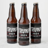 Donald Trump 2024 Neem Amerika terug Bier Etiket (Flessen)