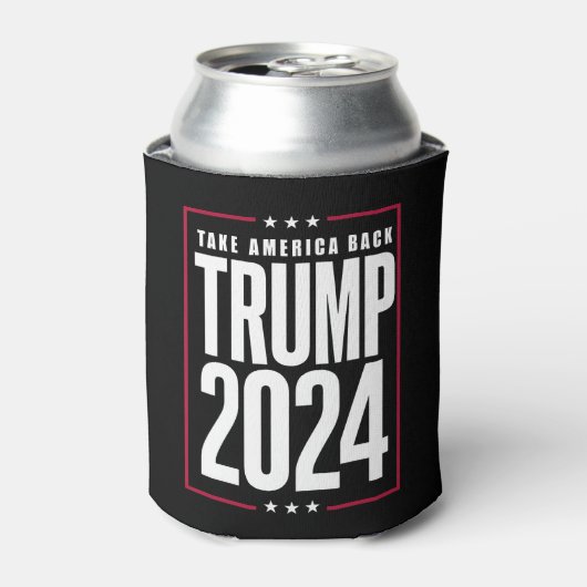 Donald Trump 2024 Neem Amerika terug Blikjeskoeler (Blikje Voorkant)