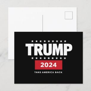 Donald Trump 2024 Neem Amerika terug Briefkaart