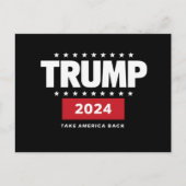 Donald Trump 2024 Neem Amerika terug Briefkaart (Voorkant)