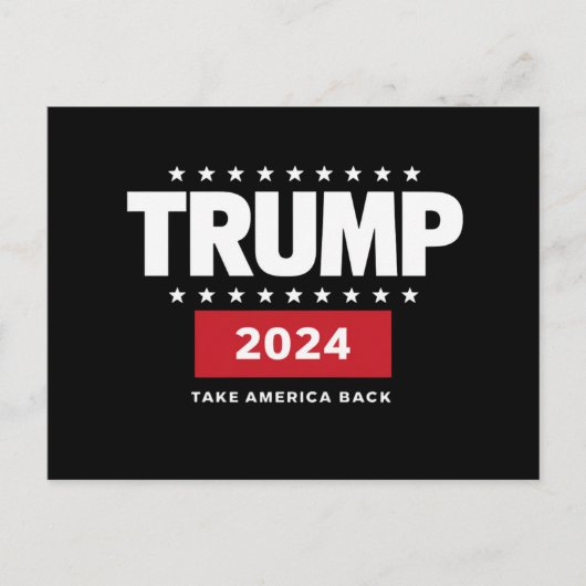 Donald Trump 2024 Neem Amerika terug Briefkaart (Voorkant)