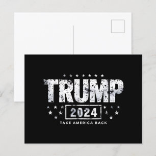 Donald Trump 2024 Neem Amerika terug Briefkaart