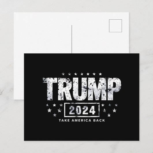 Donald Trump 2024 Neem Amerika terug Briefkaart (Voorkant / Achterkant)