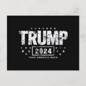 Donald Trump 2024 Neem Amerika terug Briefkaart (Voorkant)