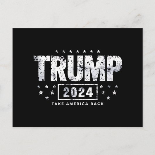 Donald Trump 2024 Neem Amerika terug Briefkaart (Voorkant)