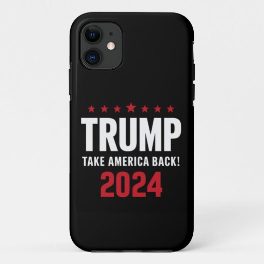Donald Trump 2024 Neem Amerika terug Case-Mate iPhone Case (Achterkant)
