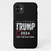 Donald Trump 2024 Neem Amerika terug Case-Mate iPhone Case (Achterkant)