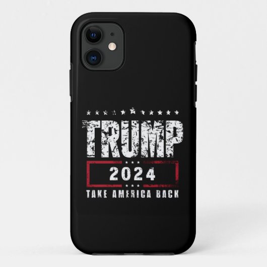 Donald Trump 2024 Neem Amerika terug Case-Mate iPhone Case (Achterkant)
