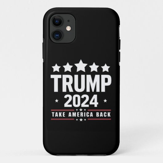 Donald Trump 2024 Neem Amerika terug Case-Mate iPhone Case (Achterkant)