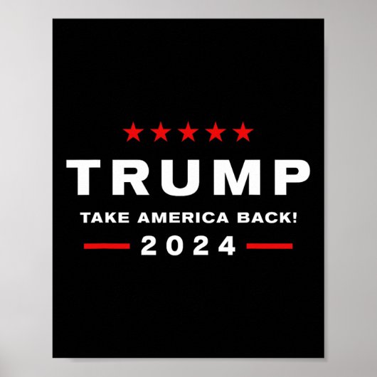 Donald Trump 2024: "Neem Amerika terug" - De Poster (Voorkant)