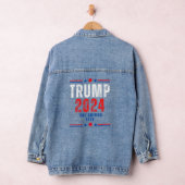 Donald Trump 2024 Neem Amerika terug Denim Jacket (Hangar)